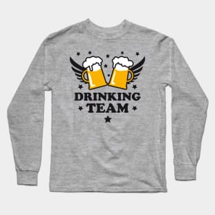 10 Drinking Team Cool Beer Wings Prost Cheers Party Long Sleeve T-Shirt